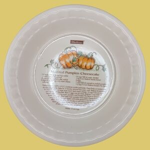 Watkins Marbled Pumpkin Cheesecake Plate